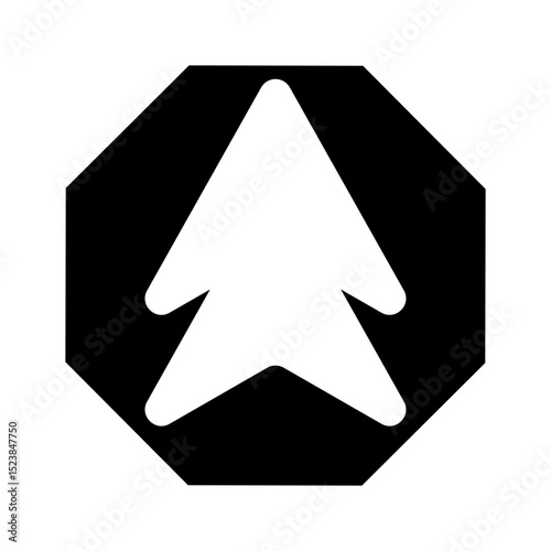 Arrow vector icon. scroll illustration sign. Direction symbol. Up web icon. Pointer logo.