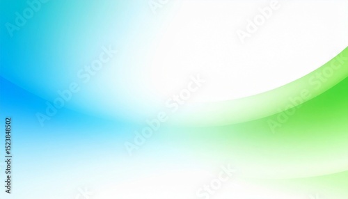 green and blue fluid abstract at right side and white background