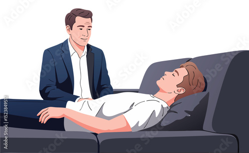 Patient Engaging in Therapy Session with Psychologist in Comfortable Counseling Environment