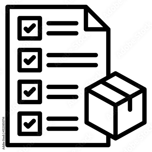 Delivery Checklist  Icon Element For Design
