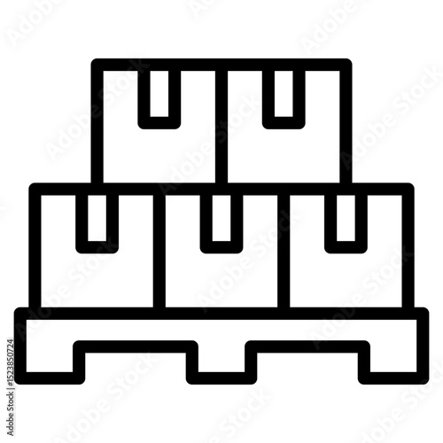 Pallet Stack  Icon Element For Design