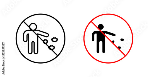 Do not litter sign graphic vectors