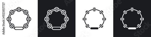 Tambourine icons graphic vectors