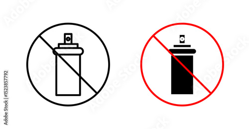 No spray can allowed sign graphic vectors