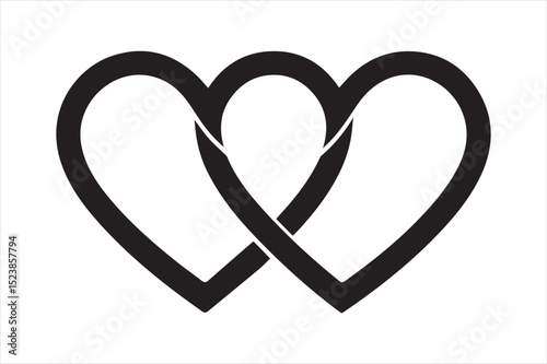 Artistic Representation of Intertwined Hearts Symbolizing Love and Lasting Connection