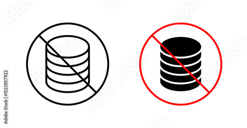 No cash sign graphic vectors