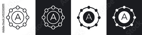 Antioxidant icons graphic vectors
