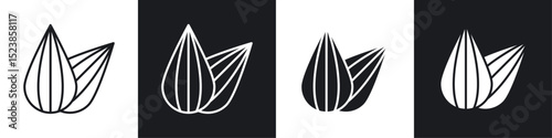 Almond icons graphic vectors