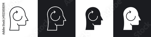 Memory recall icons graphic vectors