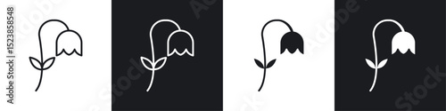 Wilted flower icons graphic vectors