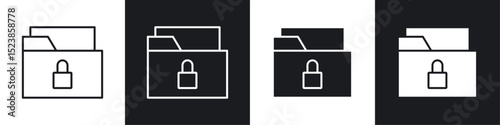 Secret folder icons graphic vectors
