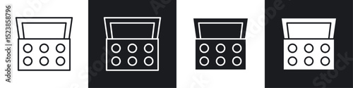 Makeup palette icons graphic vectors