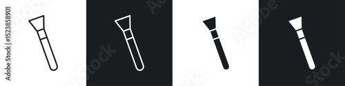 Makeup brush icons graphic vectors