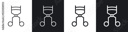 Eyelash curler icons graphic vectors