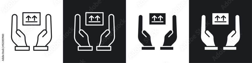 Obraz premium Safe delivery icons graphic vectors