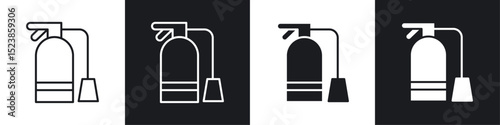 Fire extinguisher icons graphic vectors