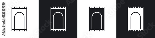 Prayer rug icons graphic vectors