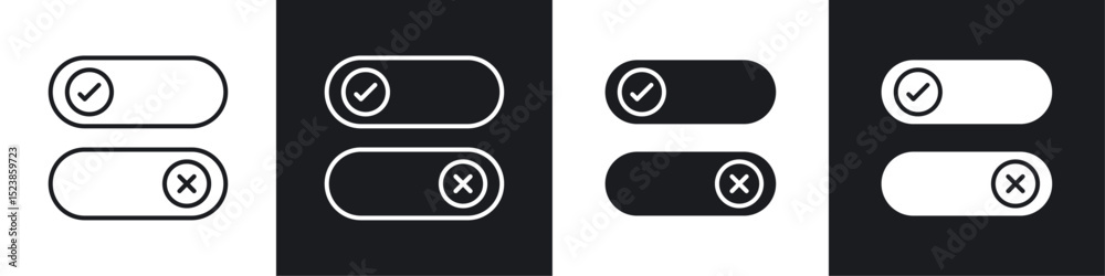 Boolean icons graphic vectors