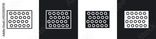 Bubble wrap icons graphic vectors