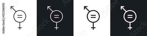 Gender equality icons graphic vectors