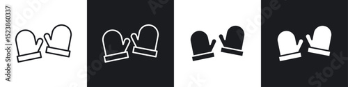 Gloves icons graphic vectors