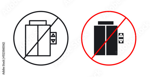 No elevator sign graphic vectors