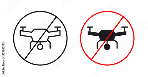 No fly drones sign graphic vectors