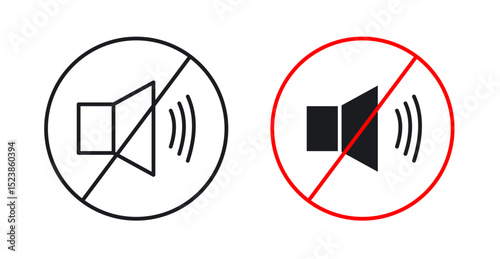 No sound sign graphic vectors
