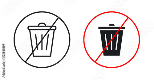 No trash sign graphic vectors