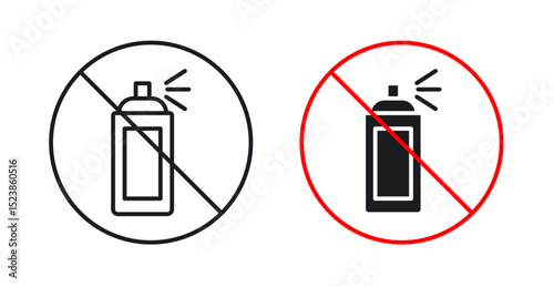 No aerosol spray sign graphic vectors