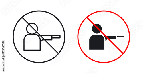 Stop hunting signs graphic vectors