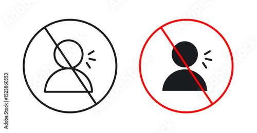 No talking sign graphic vectors