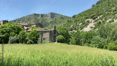 Wallpaper Mural Church village in Navacelles, Occitanie Torontodigital.ca
