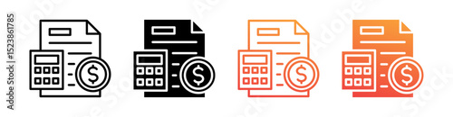 Finance Multiple Style Icon Set Vector 