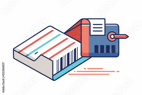 barcode scanner scanning shipping label icon