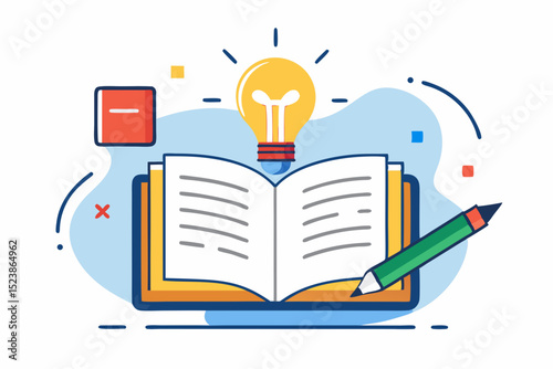 open textbook pencil crossing