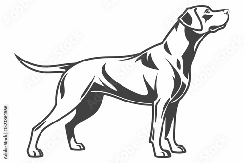 Dog Silhouette – Vector Illustration Element of Pet Canine


