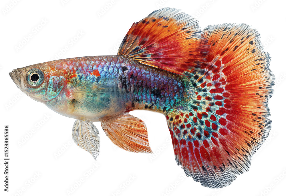 Fototapeta premium guppy fish isolated on transparent background
