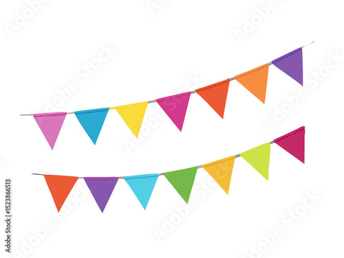 colorful ribbons on white background