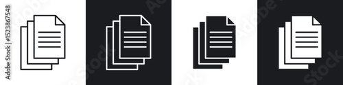 papers icons vector graphics for web designs