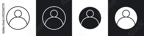 User icons vector graphics for web designs