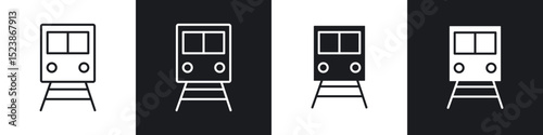 Subway icons vector graphics for web designs