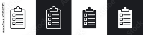 Task list icons vector graphics for web designs
