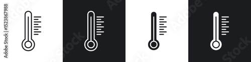 Thermometer icons vector graphics for web designs