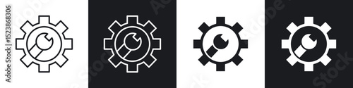 Project Development icons vector graphics for web designs
