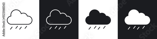 Rain icons vector graphics for web designs
