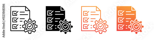 Prioritize Multiple Style Icon Set Vector 