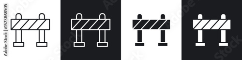 Roadblock icons vector graphics for web designs
