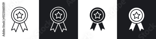 Rosette icons vector graphics for web designs