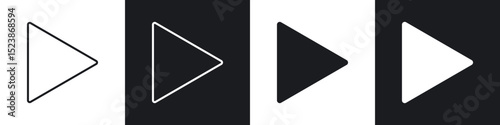 Play icons vector graphics for web designs